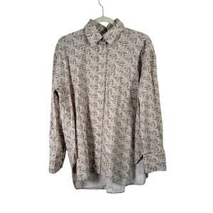 Holly Shae Arden Collared Mini Tunic Dress Preppy Beach Vacation Womens M/L